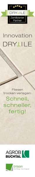 Drytile: Fliesen-Innovation jetzt bei Fliesen Forum Creativ DryTile von Agrob Buchtal